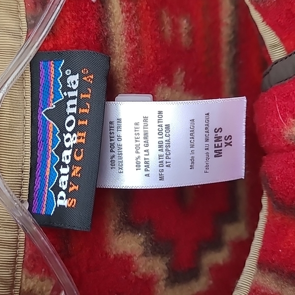 Patagonia synchilla  molten lava fleece aztec pullover - Picture 4 of 15